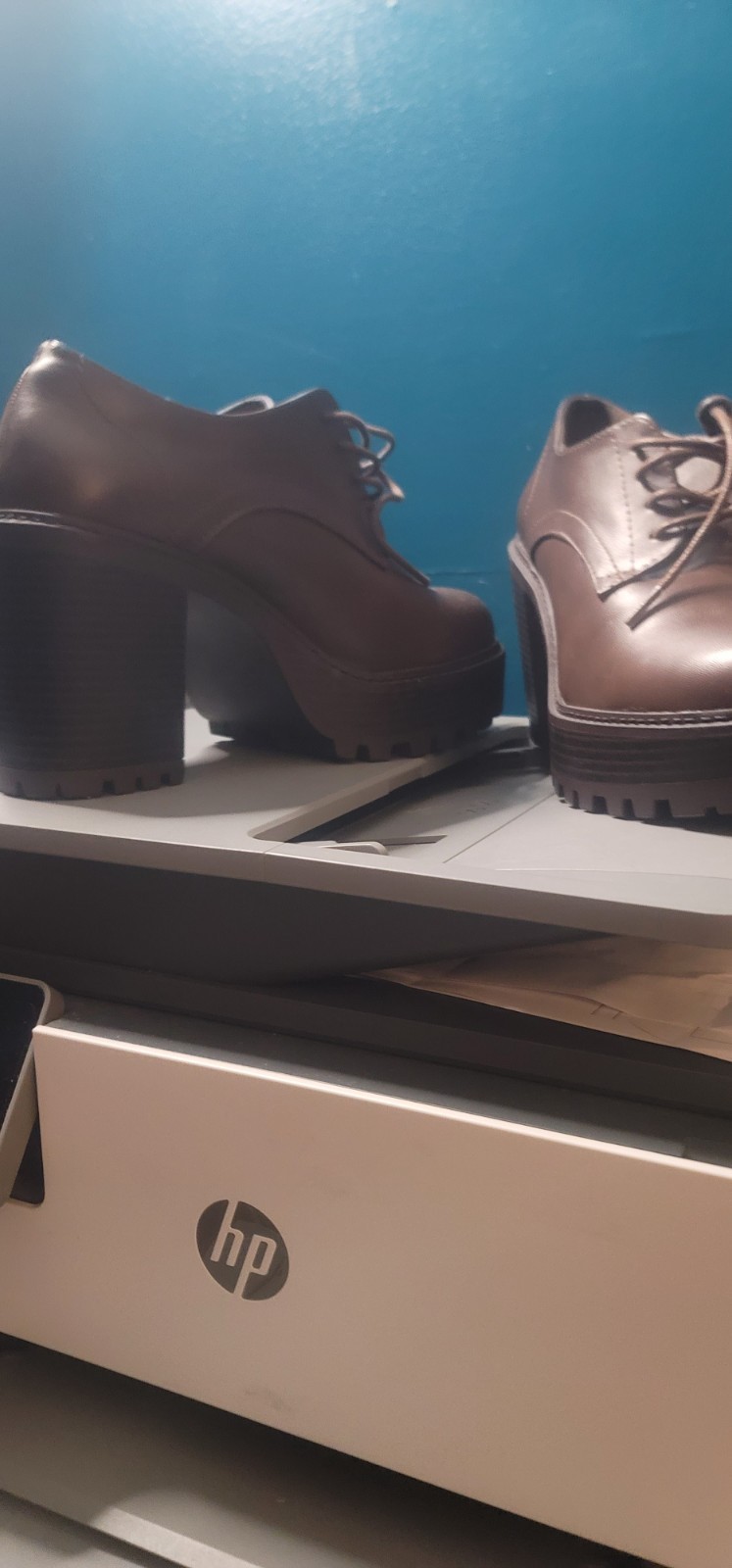 Brown Torrid Lace-Up Heeled Oxford (WW) 9