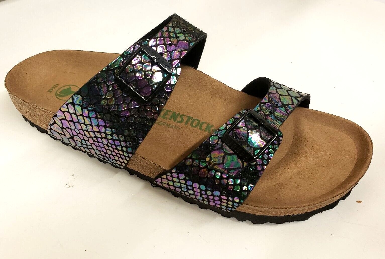 Birkenstock Sydney NARROW VEGAN orthopedic comfort Sandals snake Birko-Flor NEW