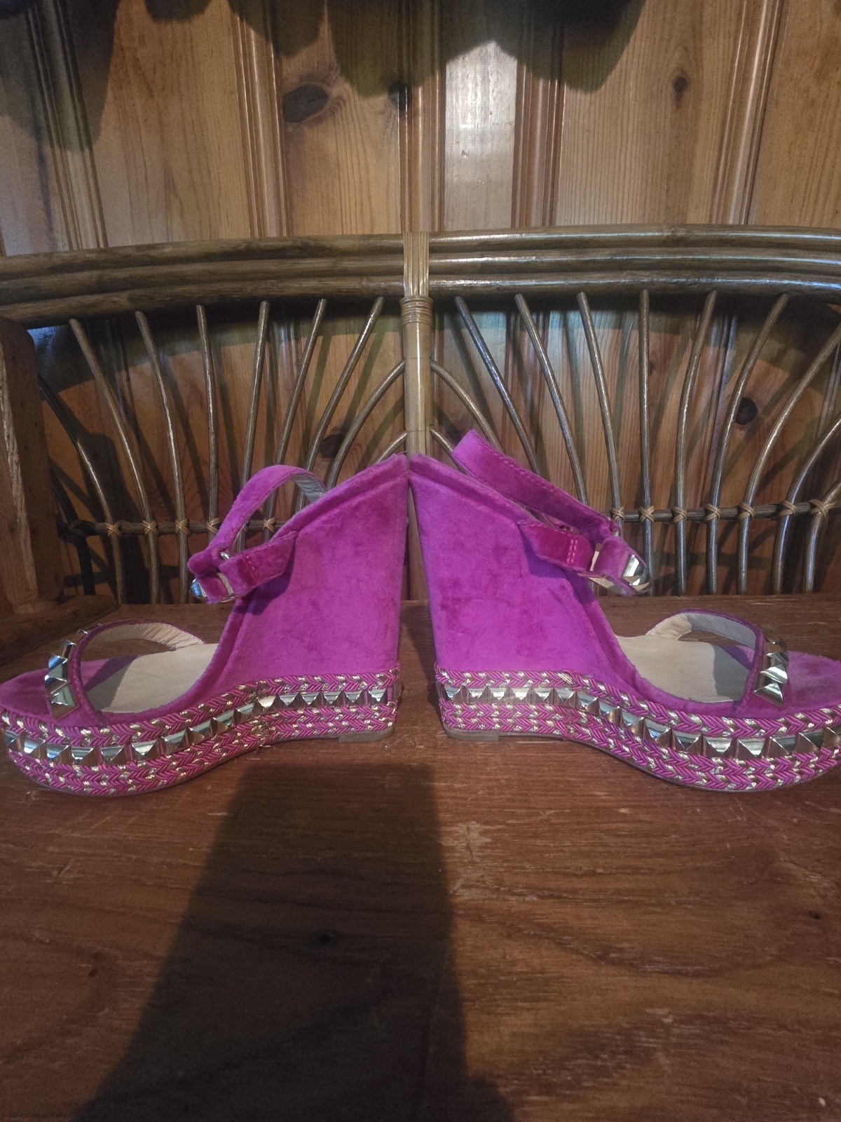 Christian Louboutin Espadrille Studded Sandals Size 6