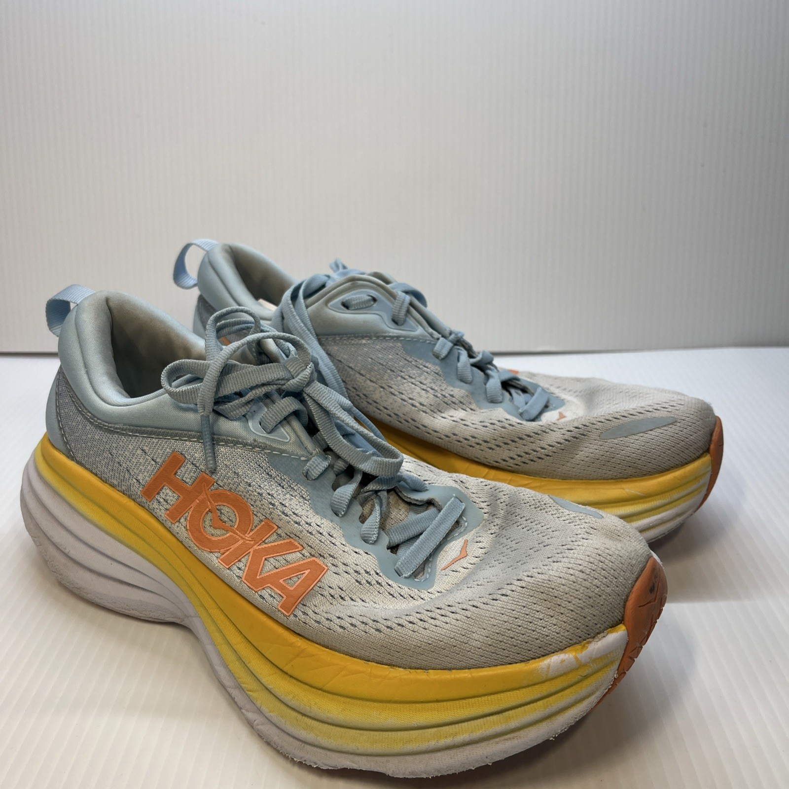 Hoka One One Bondi 8 1127952 SSCA Sneakers Women US 8B Blue Summer Song Shoes