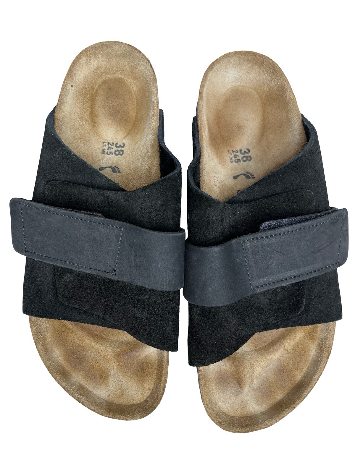 Birkenstock Kyoto Nubuck-Suede Leather Slide-On Sandals Sz 38
