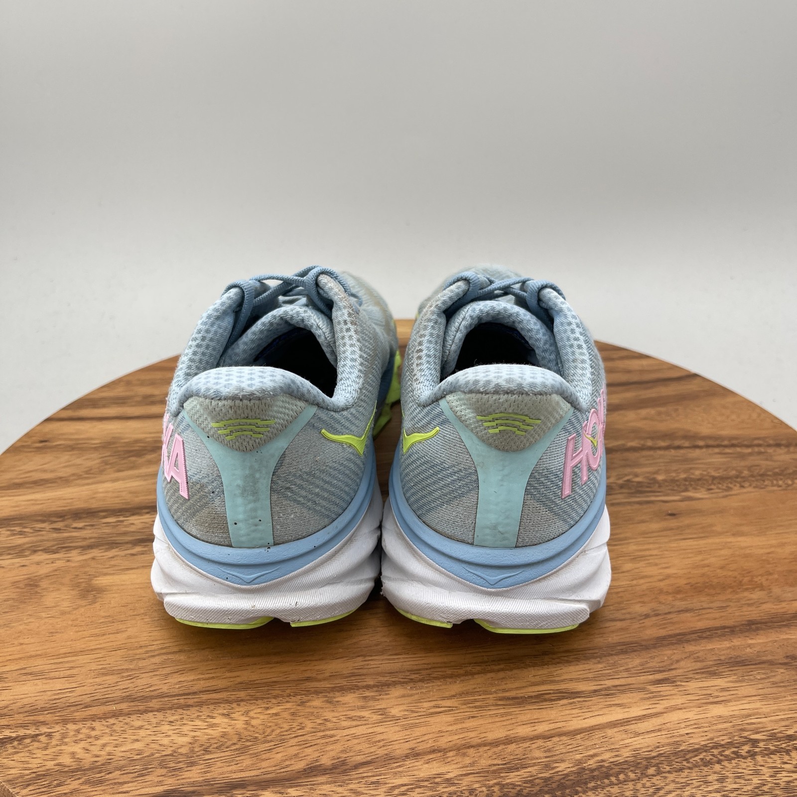 Hoka One One Clifton 9 Shoes Womens Size 10.5 B Blue Running Comfort Walking