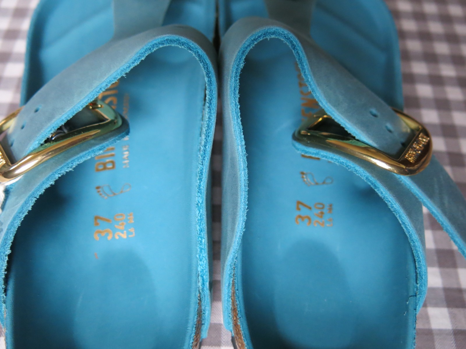 Birkenstock Gizeh Big Buckle Oiled Leather biscay bay EU 37 US6-6.5 regular/wide