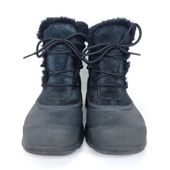SOREL Snow Angel Womens 6.5 Insulated Waterproof Winter Boot Black Warm Leather