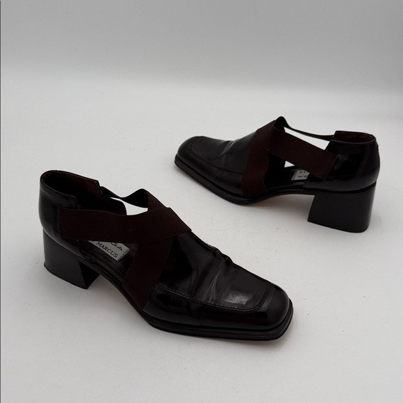 Vintage Via Spiga Brown patent Leather Shoes slip on women 9B Y2K goth 90’s