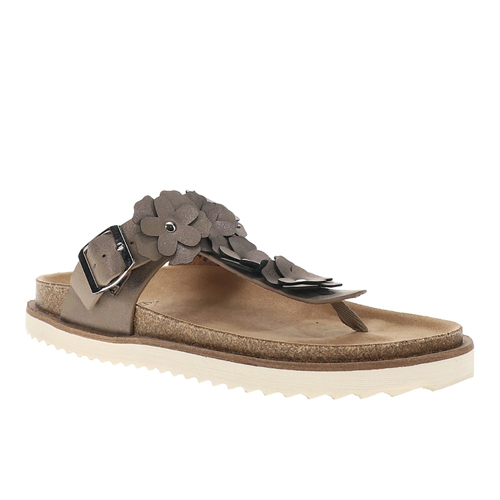 Corkys Bless Her Heart Footbed Womens Beige, Grey Casual Sandals 41-0498-PWME