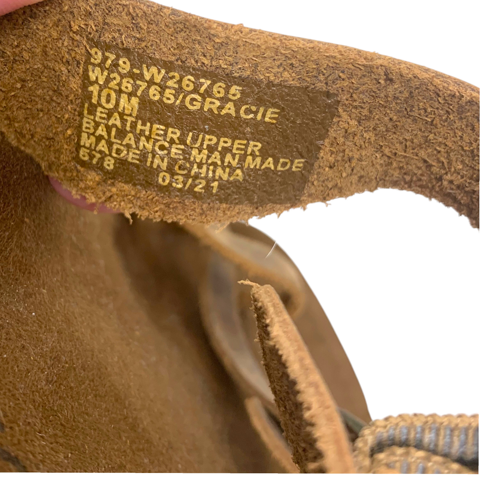 White Mountain Gracie Sandals Sz 10 Brown Distressed Leather Cork Footbed NWT