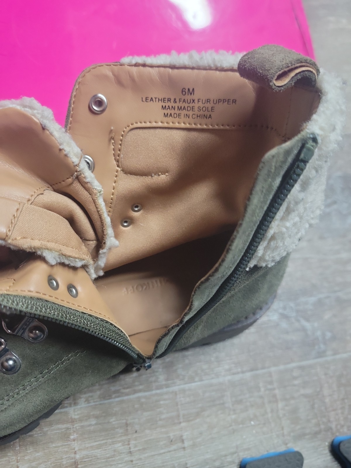 W..6.. M ..Rebecca Minkoff Jaylin Olive Green Suede Lace-Up Combat Hiking Boots
