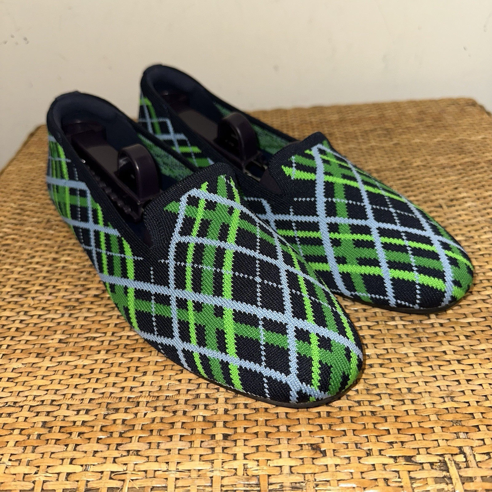 VIVAIA Palette Audrey Women’s Size 8.5 Round Toe Woven Knit Loafer Flats Green