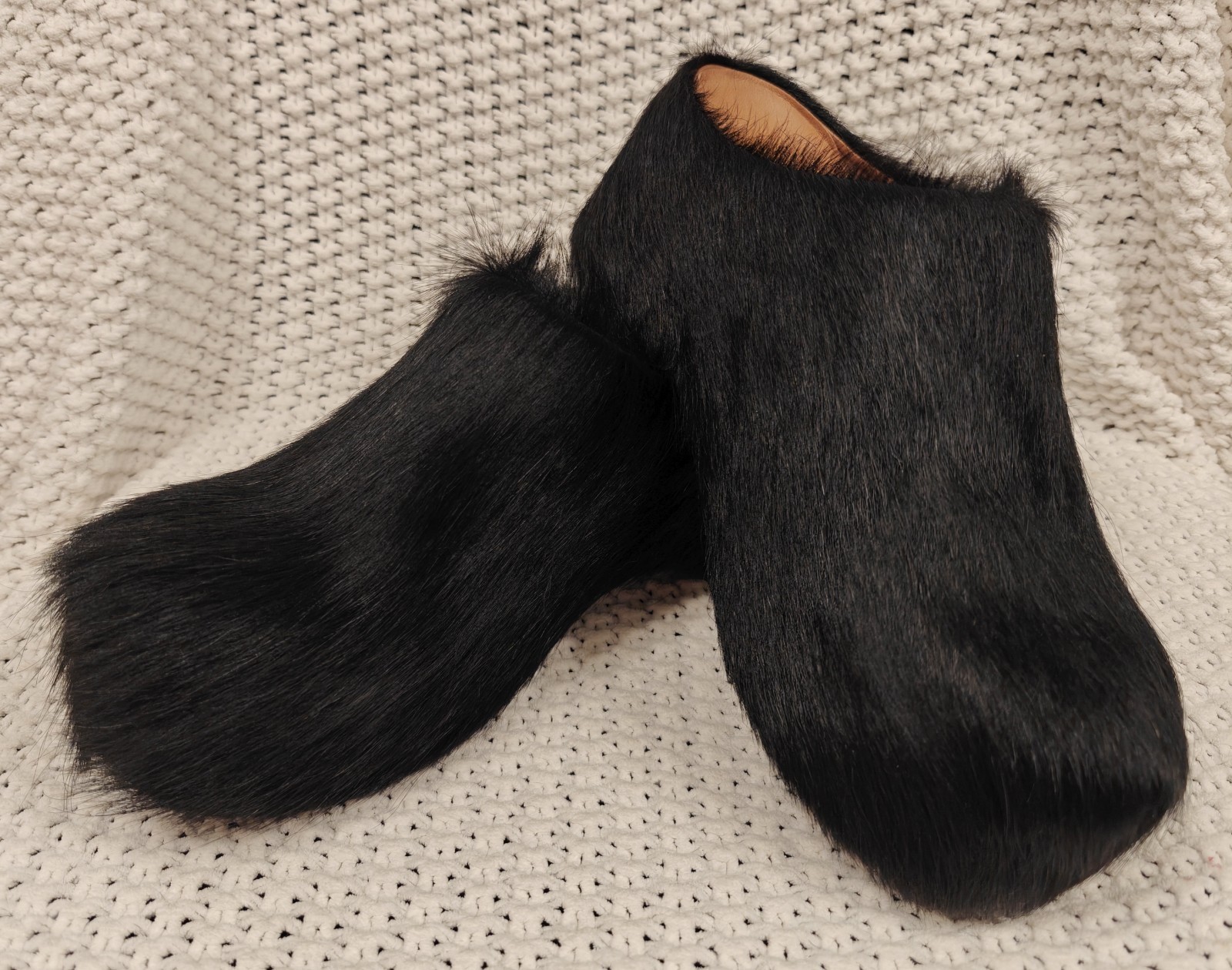 Marni Women’s Black Italian Calf Hair Sabot Slip-On Platform Mule Clog Sz 40