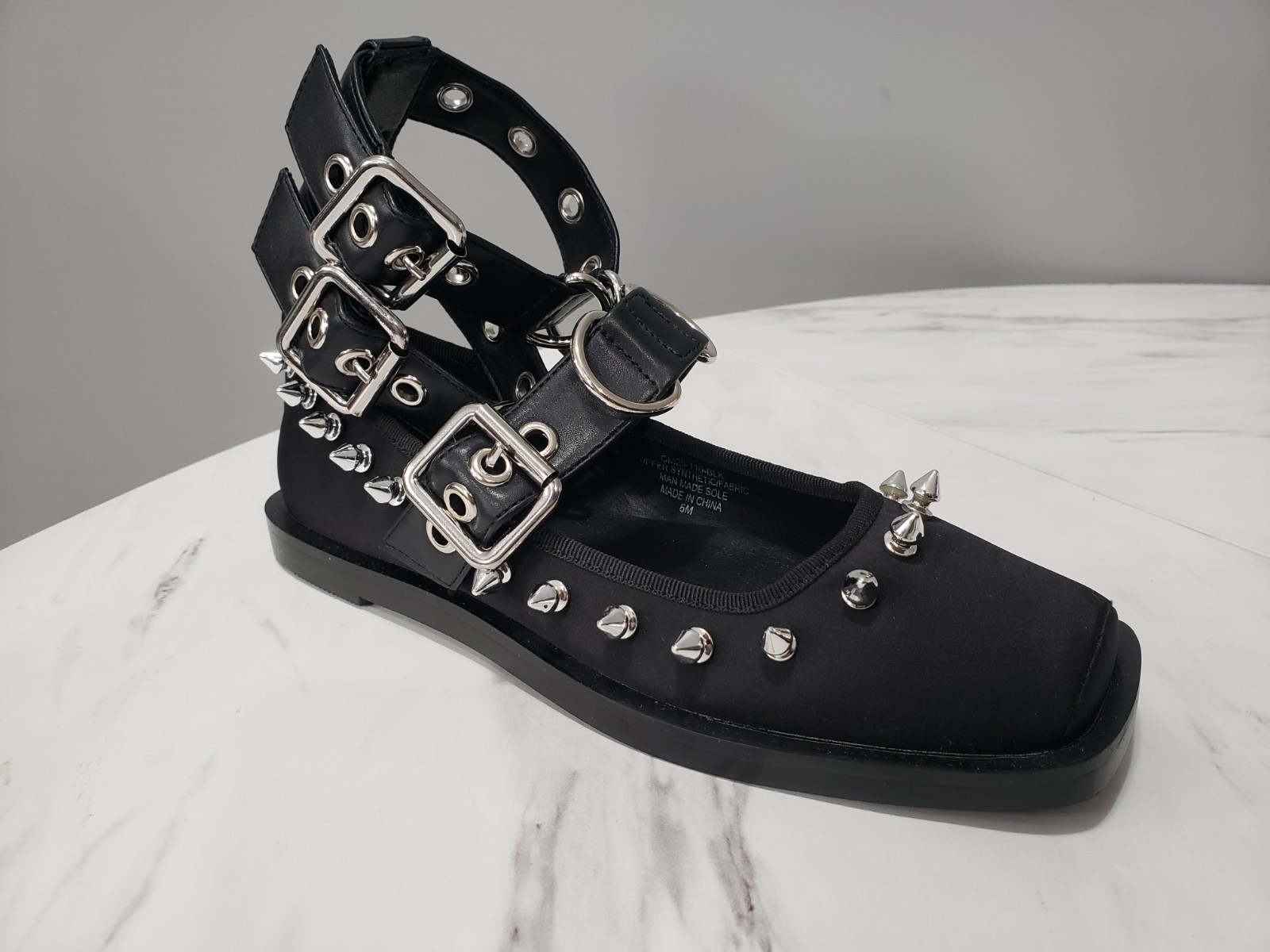NEW SIZE 6 Dolls Kill Current Mood ballet flats ankle straps buckle gothic punk