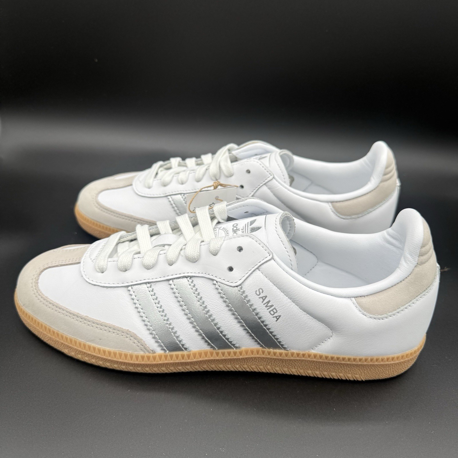 Adidas Wmns Samba OG ‘White Silver Metallic Grey’ JI2725 Women’s Size 10