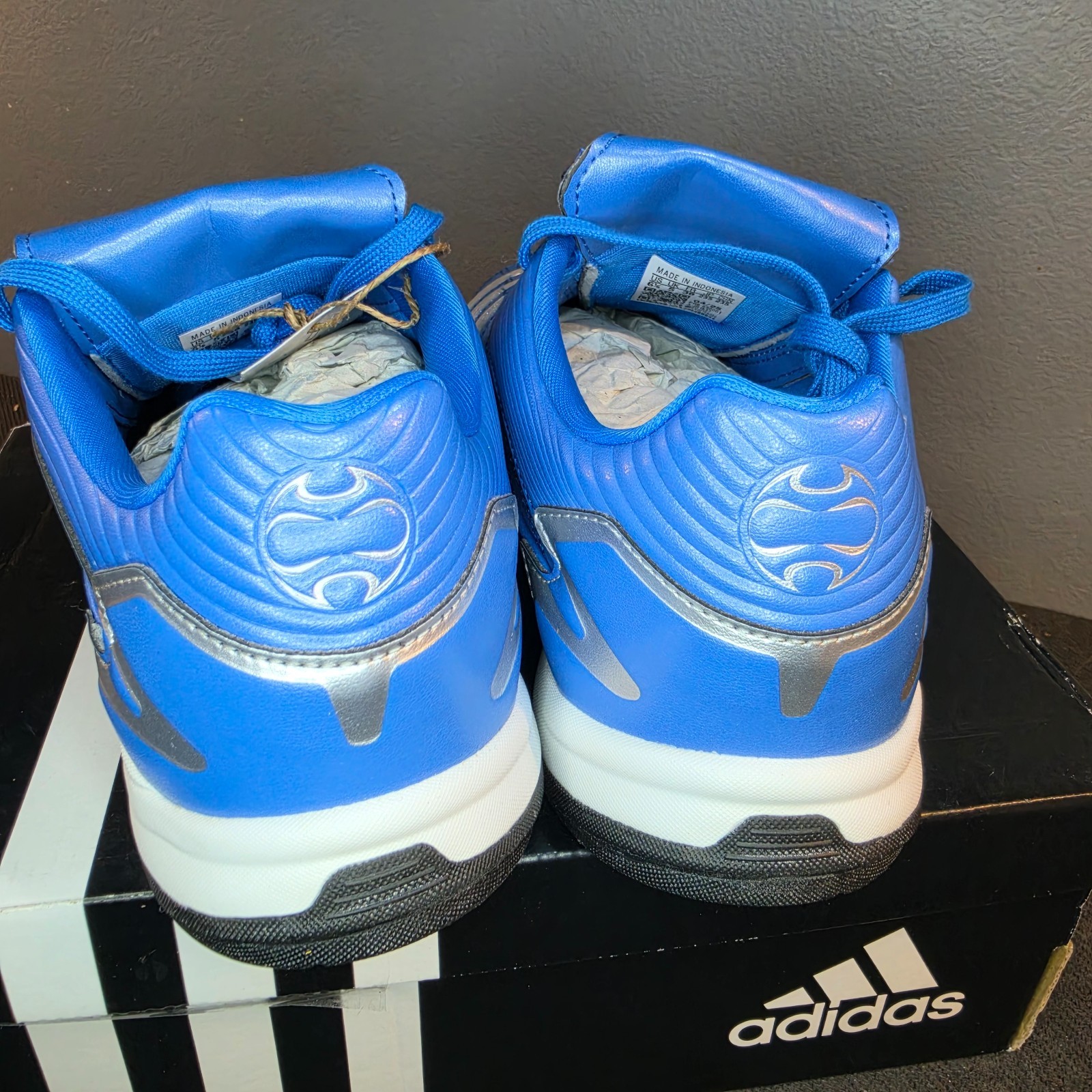 New Adidas Predator Sala W Wmns Sz 6.5 Blue Silver Indoor Soccer JR1637 NIB