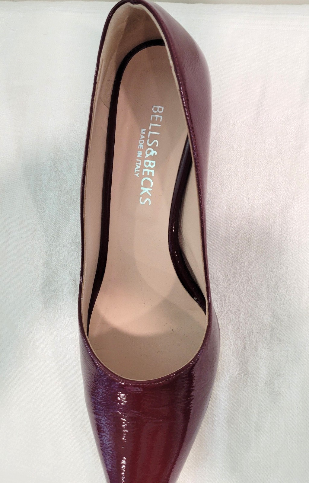 BELLS & BECKS PUMPS Oxblood Pointed Toe Trendy Inverted Heel Size 10 New Season