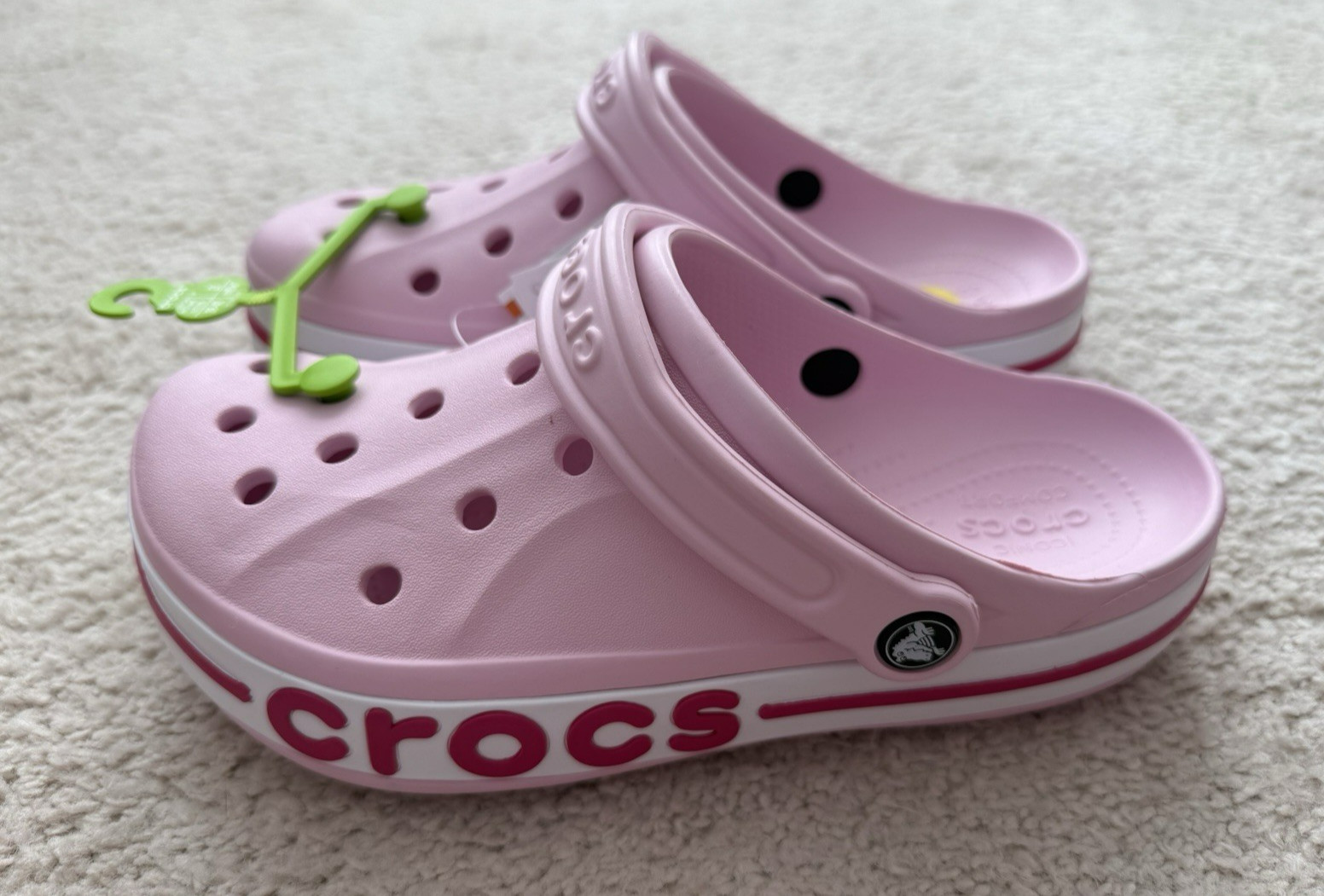 New CROCS Women’s BAYABAND CLOG 205089-6TG PINK SANDALS US W9/M7