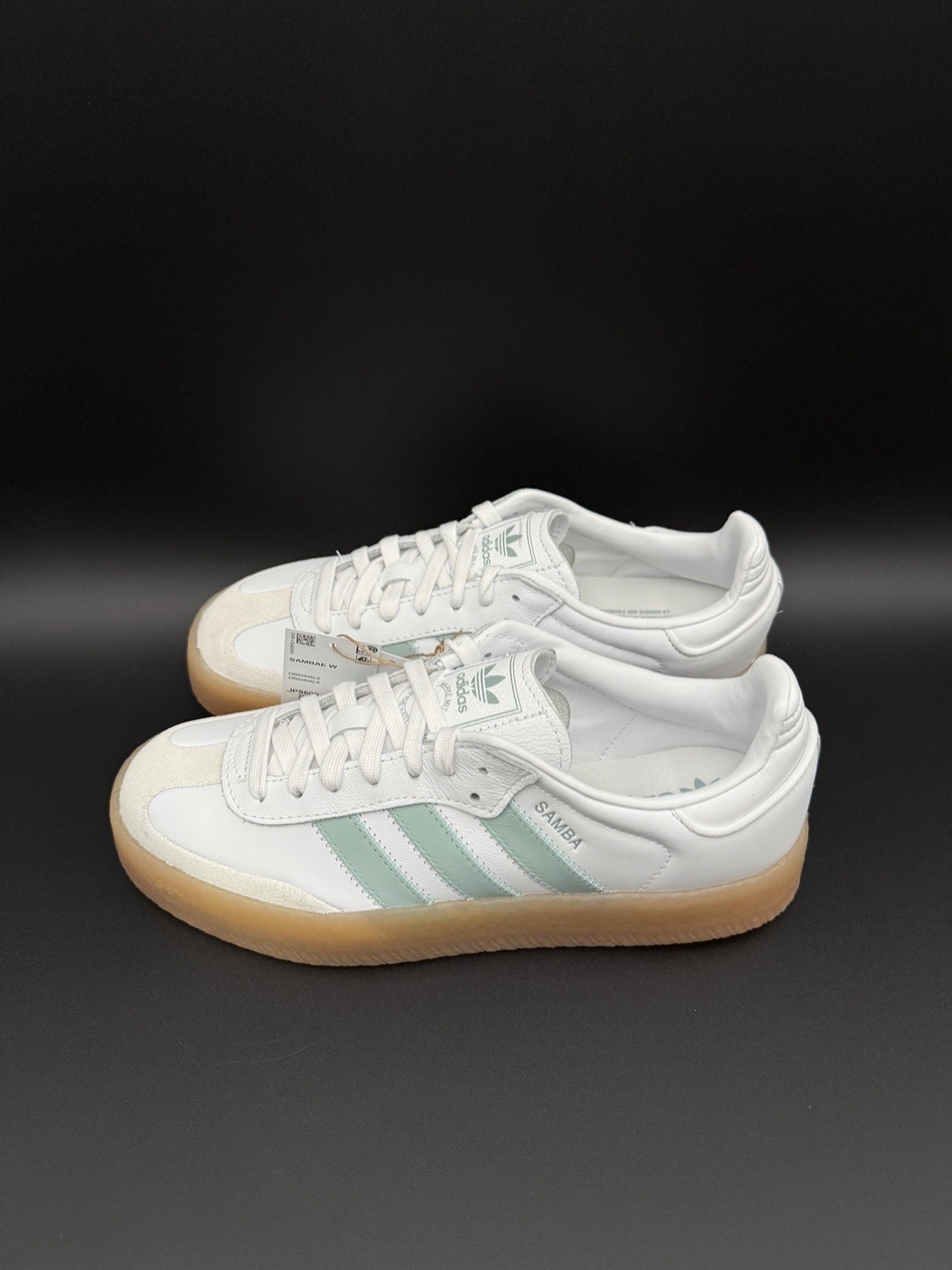 adidas Originals Sambae W White Wonder Blue Gum Women Casual Shoes JP5609