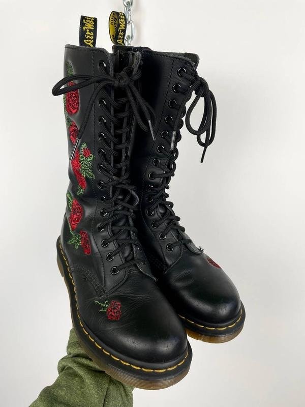 Women Dr Martens boots black leather 38 #7KKQ