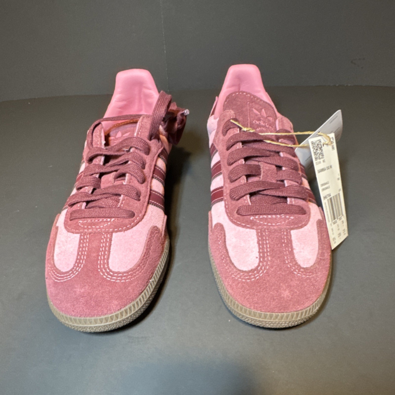 adidas Samba OG Women’s Athletic Sneakers Pink Spark Shadow Red Lace Up