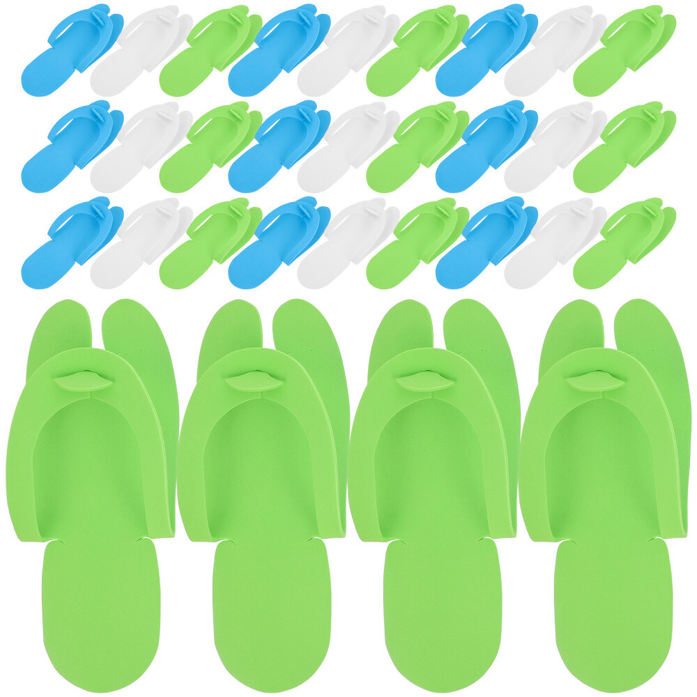 24 Pair Unisex Disposable Slipper Folding EVA Slippers for Travel Hotel