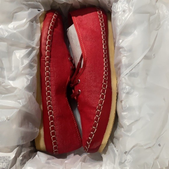 Clarks Original Faraway Beach Canvas Crepe Sole Moccasins Shoe Size 9.5M