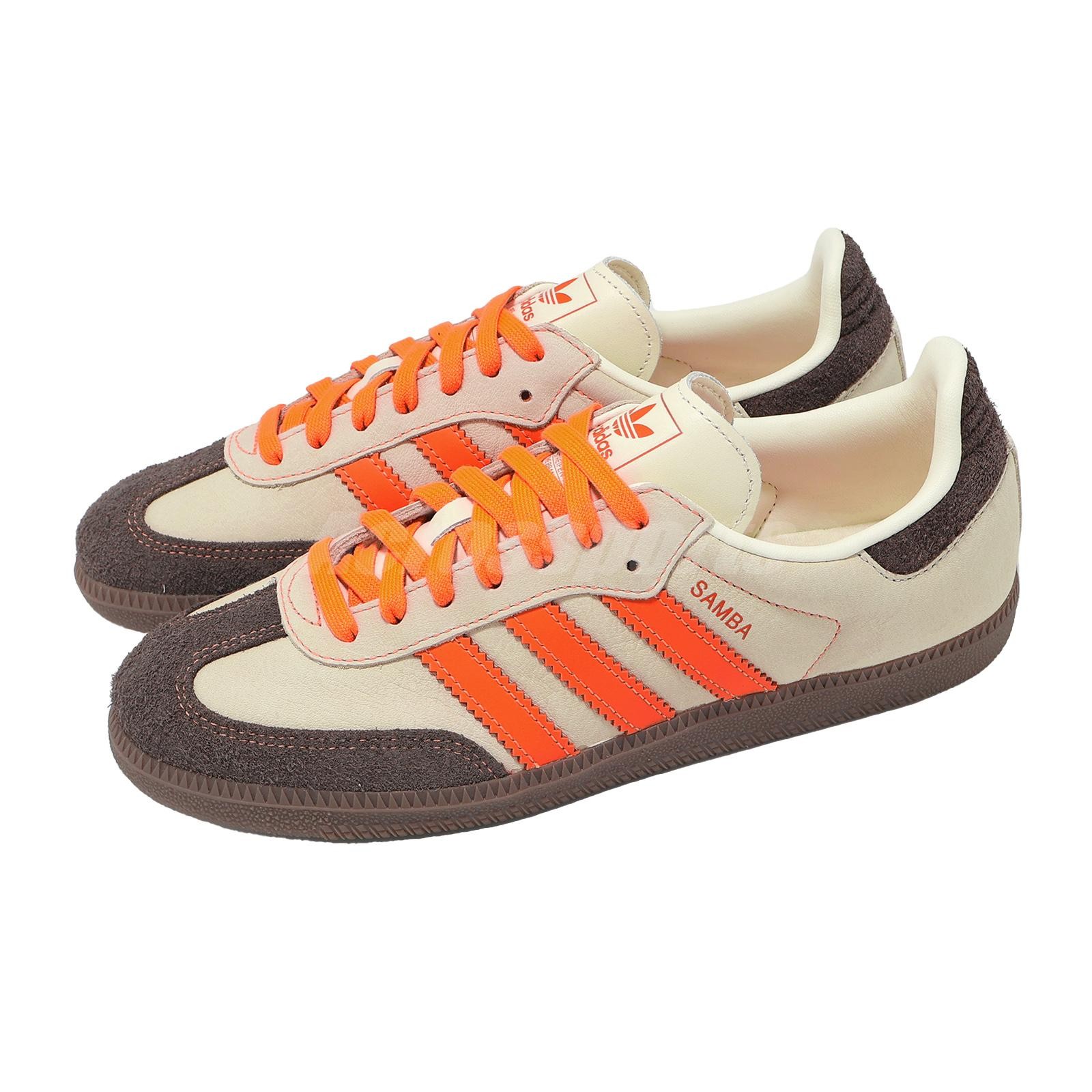 adidas Originals Samba OG W Solar Orange Cream Brown Women Casual Shoes JI2732