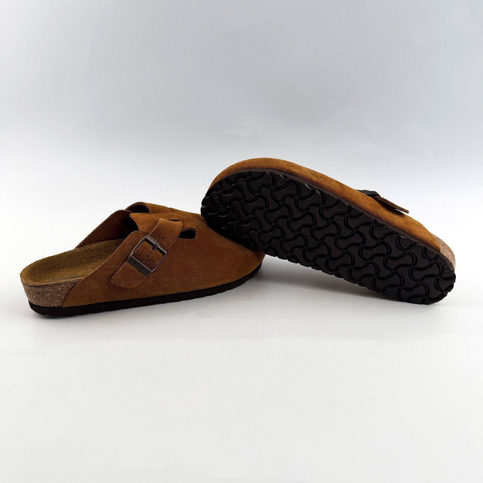 Birkenstock Boston Soft Footbed Mink Suede Leather Clogs Unisex Size EU37-EU45