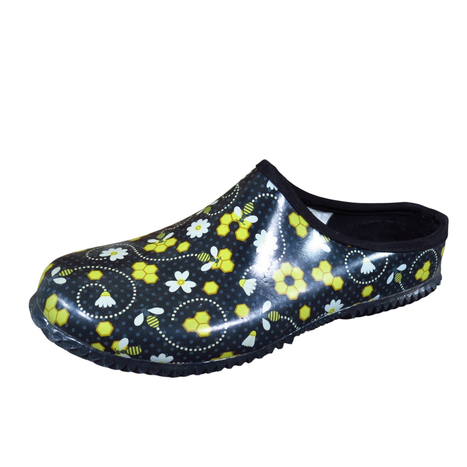 Western Chief Bees Clog Womens Garden Shoe Sz 6 Waterproof Outdoor Black Yellow