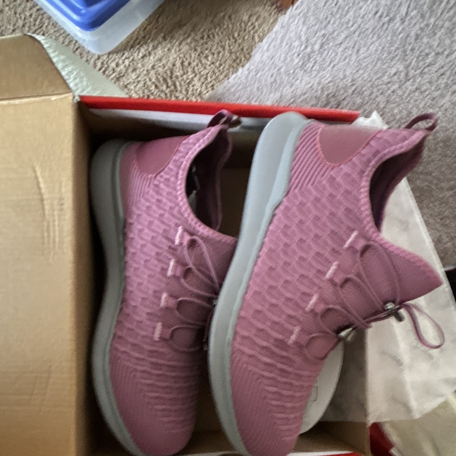 Propet Women’s Pink Low Top Lace-Up Athletic Sneaker Solid Activewear Casual
