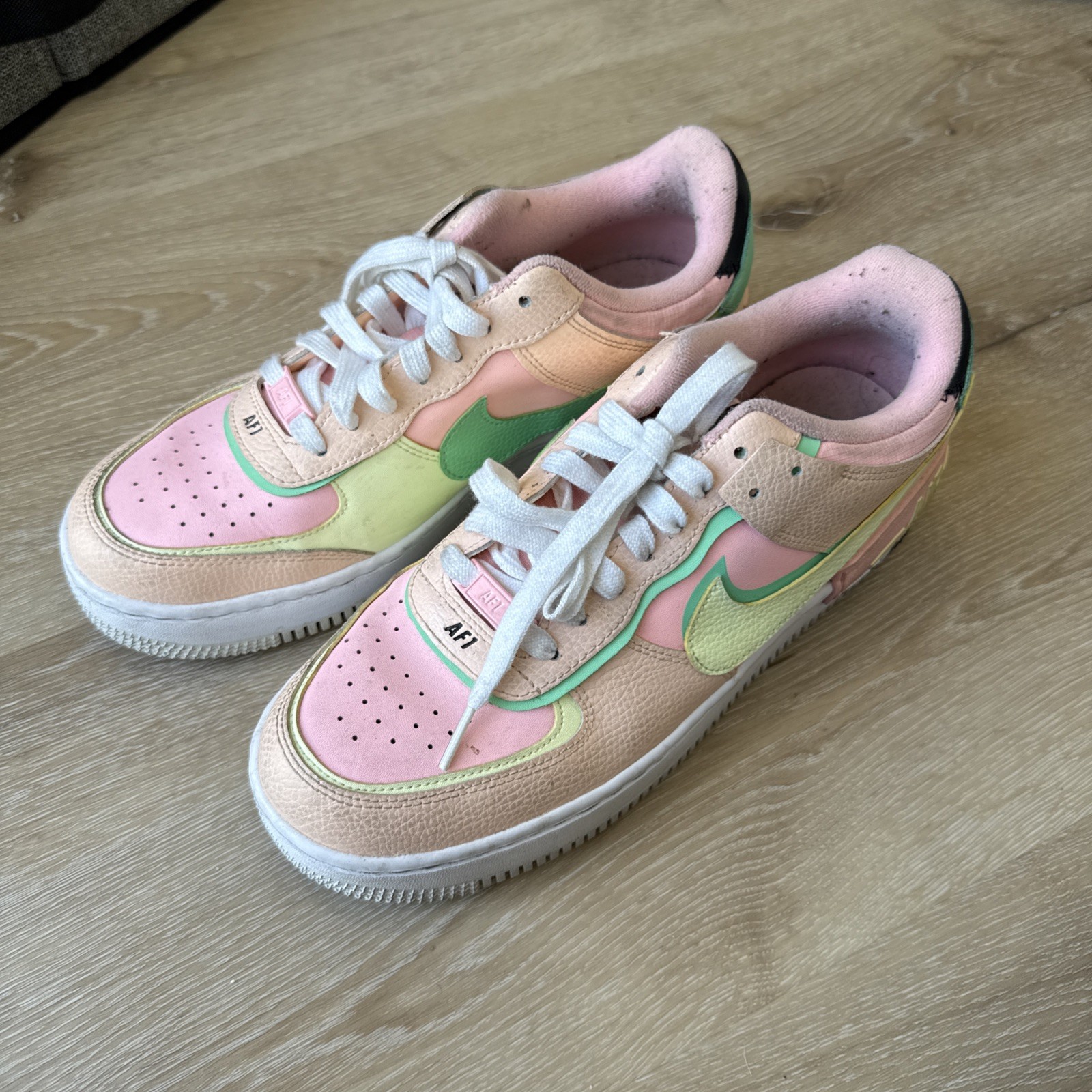 Nike Women’s Air Force 1 Shadow ‘Arctic Punch Barely Volt’ CU8591-601 Size 10