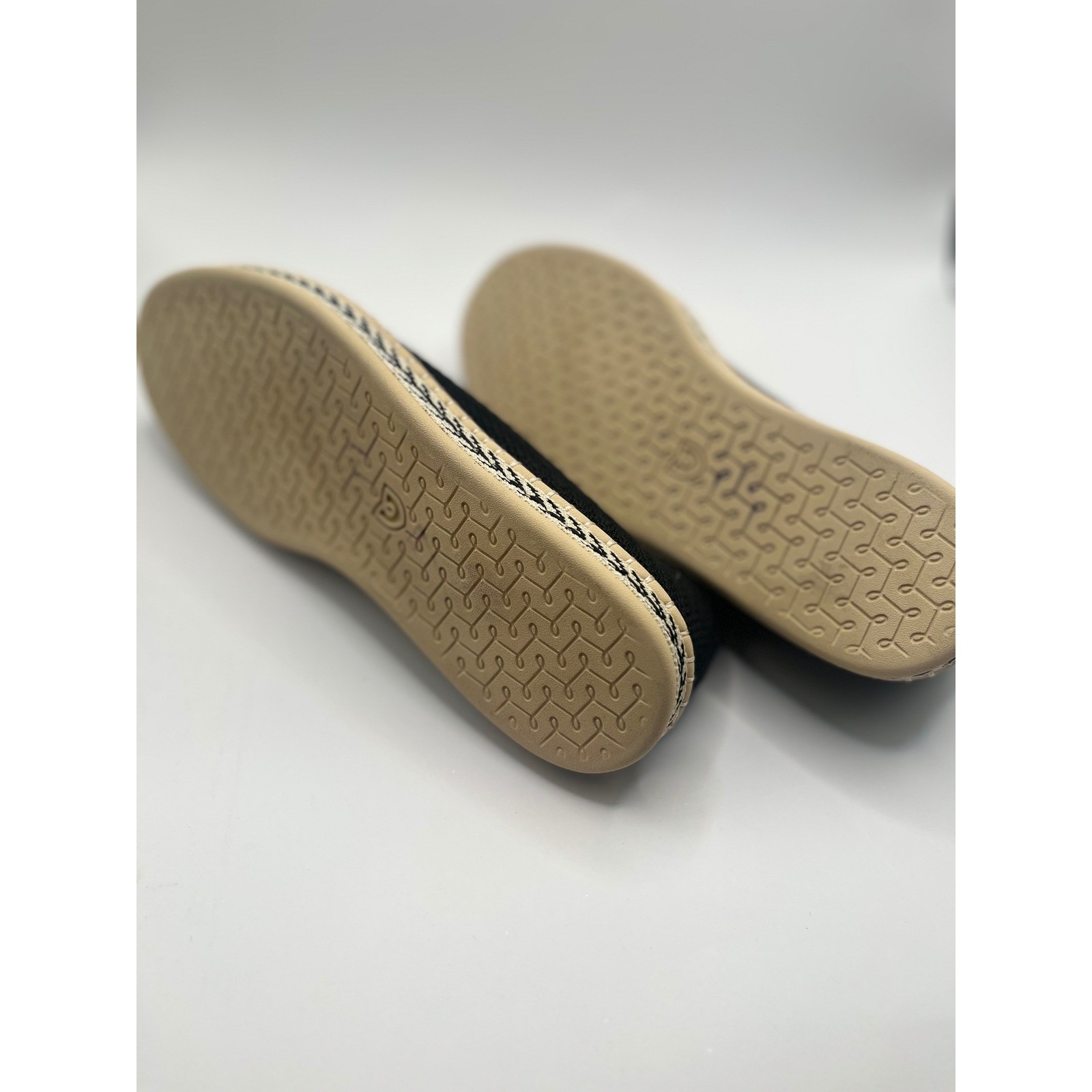 Rothys The Espadrille Black Knit Slip On Flat Shoes Womens