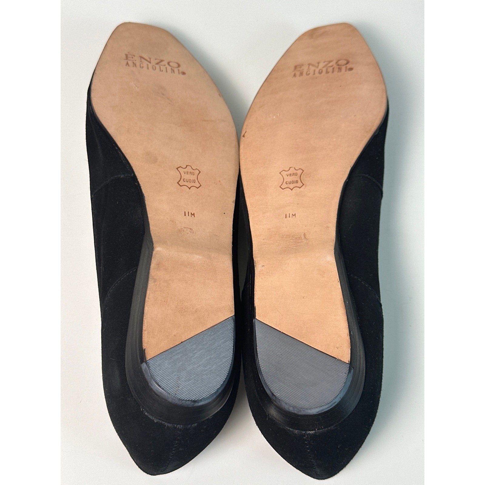 NIB Vtg Enzo Angiolini Liberty Black Leather Suede Loafers Made in Brazil | 11 M