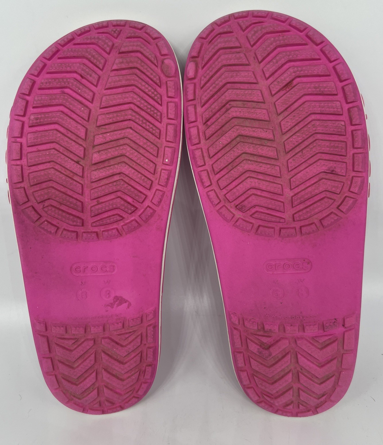 Crocs Adult Pink Unisex Bayaband Slide Size Women’s 8 Mens 6 gently used