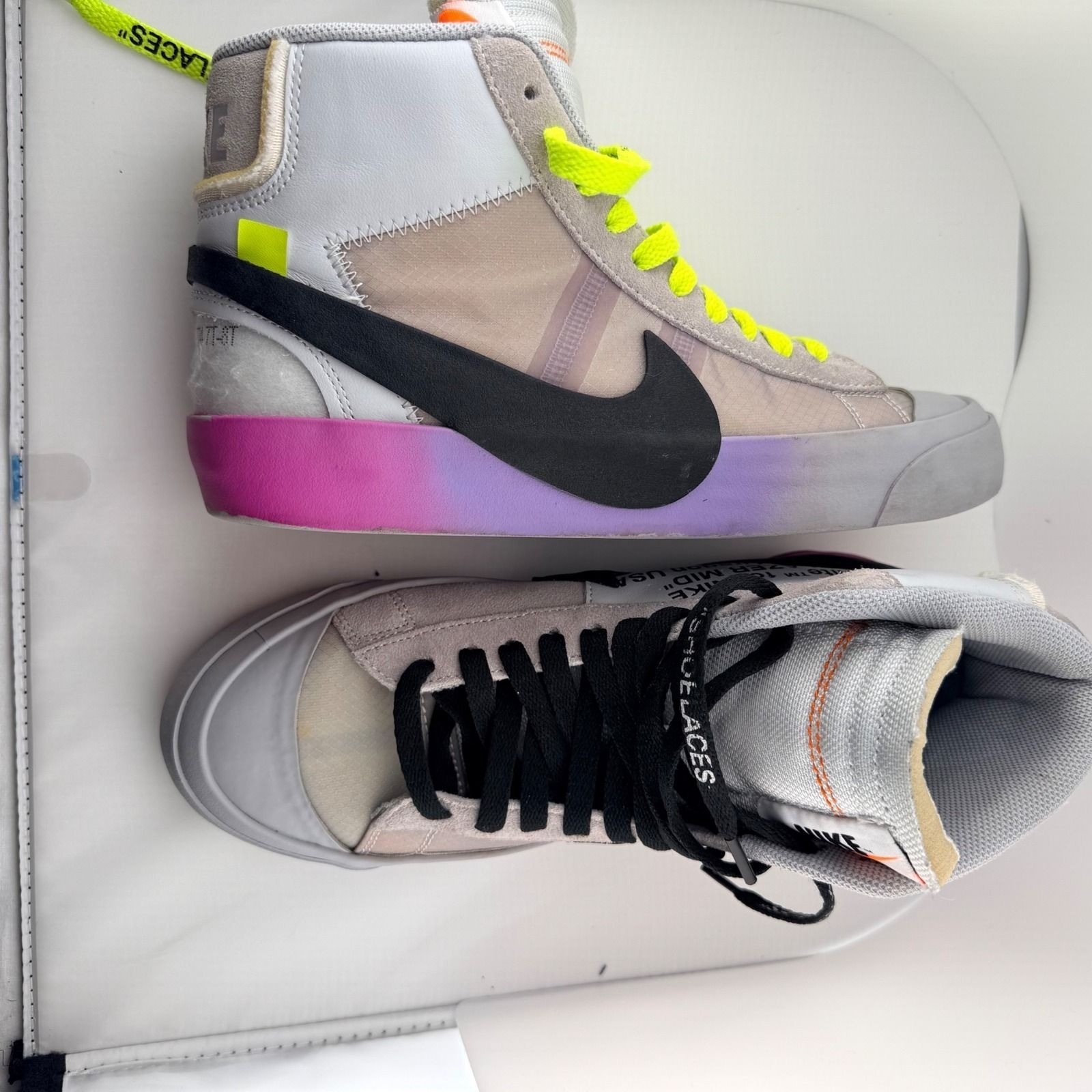 Nike Blazer Mid Off-White Wolf Grey Serena Williams Queen AA3832-002 W-W- SZ 8