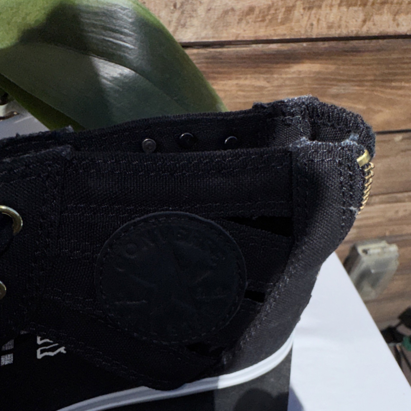 Converse 542424F Black Studded Zipper Women’s Sneakers Lace Up Canvas High Top