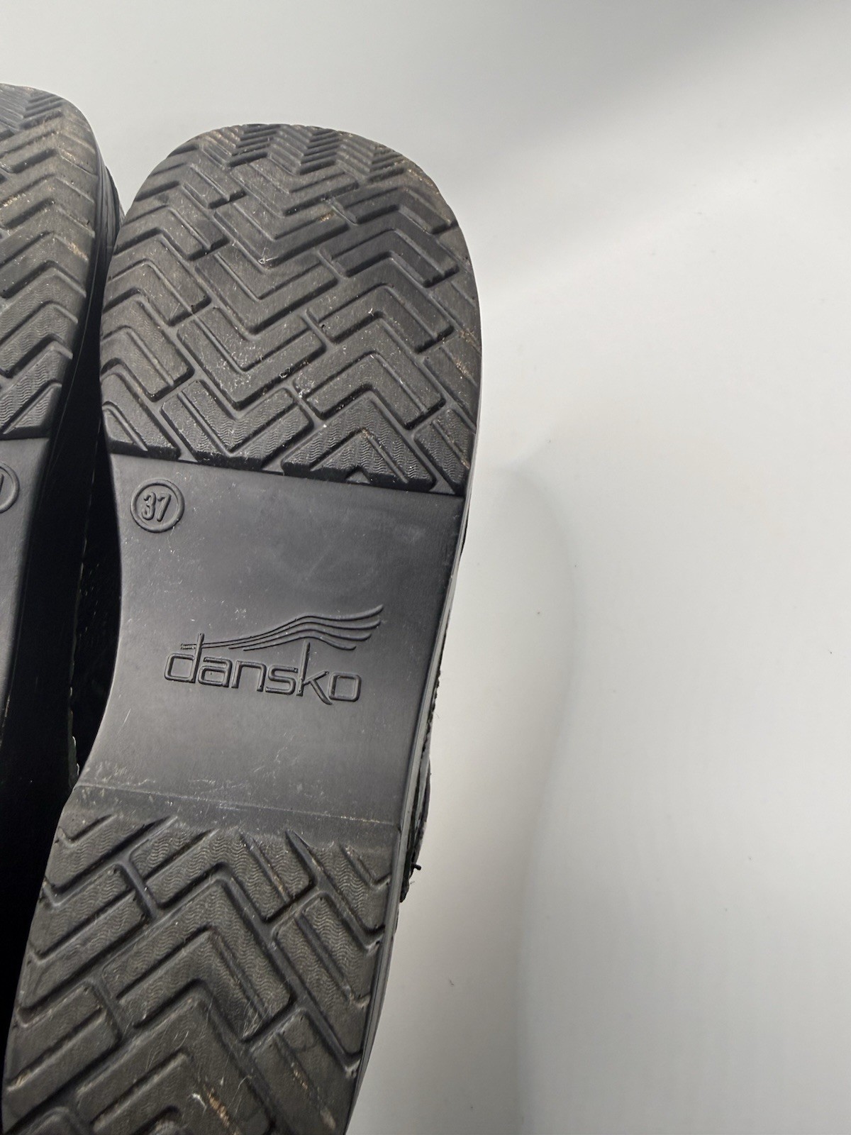 Dansko Professional Clogs EU 37 US 6.5 7 Black Embossed Leather Tooled Shoes
