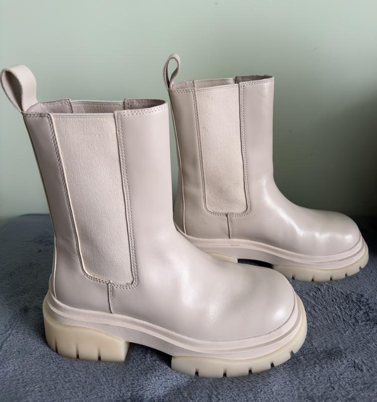women ash boots ivory leather 38