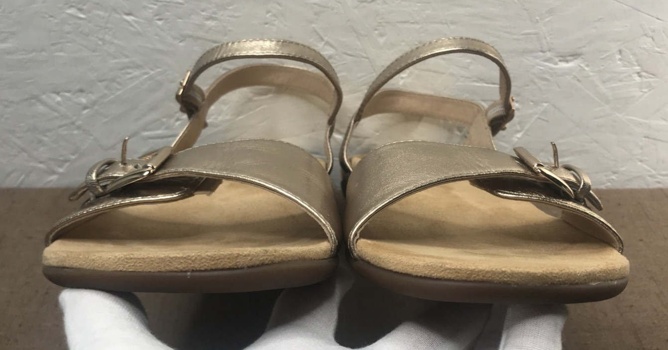 *See Description Vionic Alita Women’s Sandals Metallic Gold Leather Size 11W