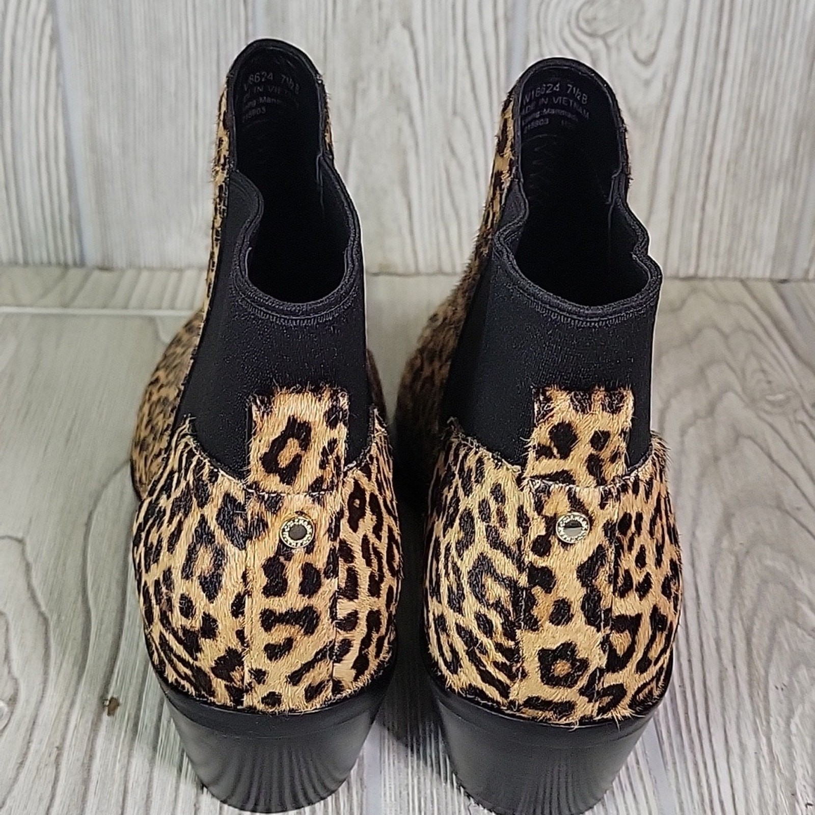 Cole Haan Grand 360 Gia Animal Print Calf Skin Ankle Boots Womens Size 7.5 NEW