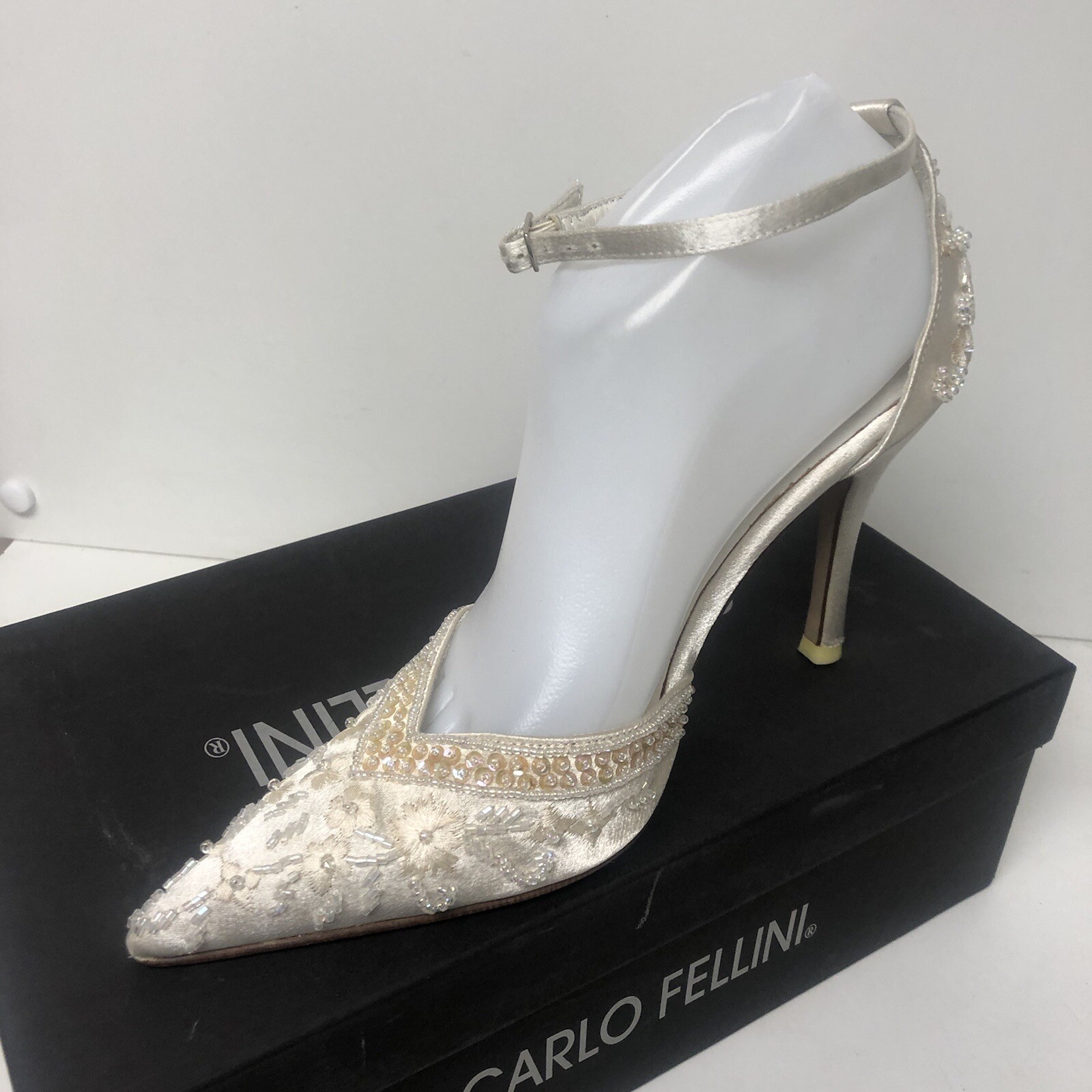 Carlo Fellini Casablanca women’s nightlife sequins shoes Ivory US Sizes