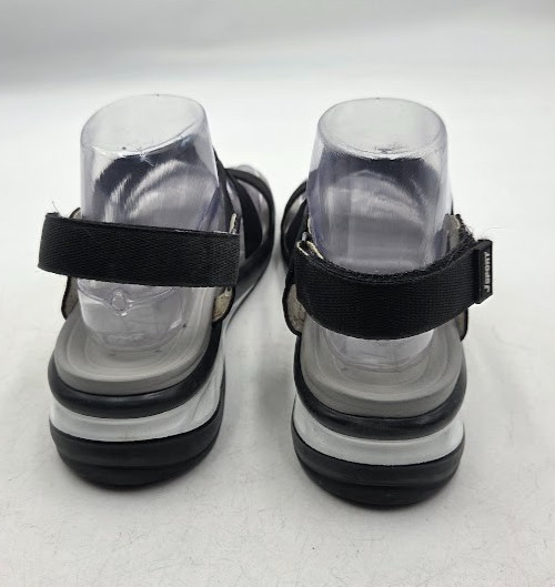 JSport Women’s Sz 8 M Black and Grey Comfort Adjustable Slingback Straps Sandal