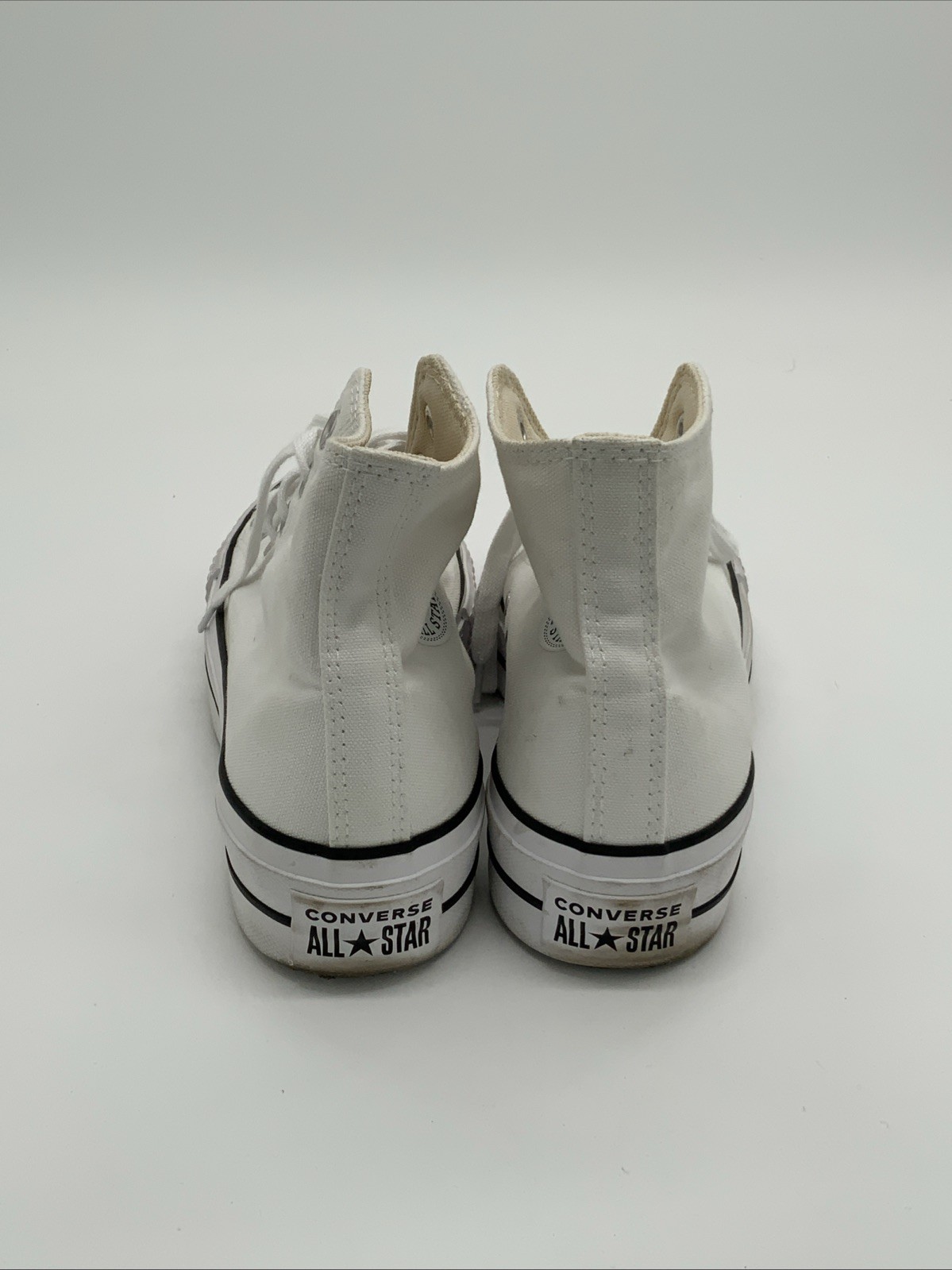 Converse CTAS Lift Hi Platform Canvas Women Size 6 White Used 560846C