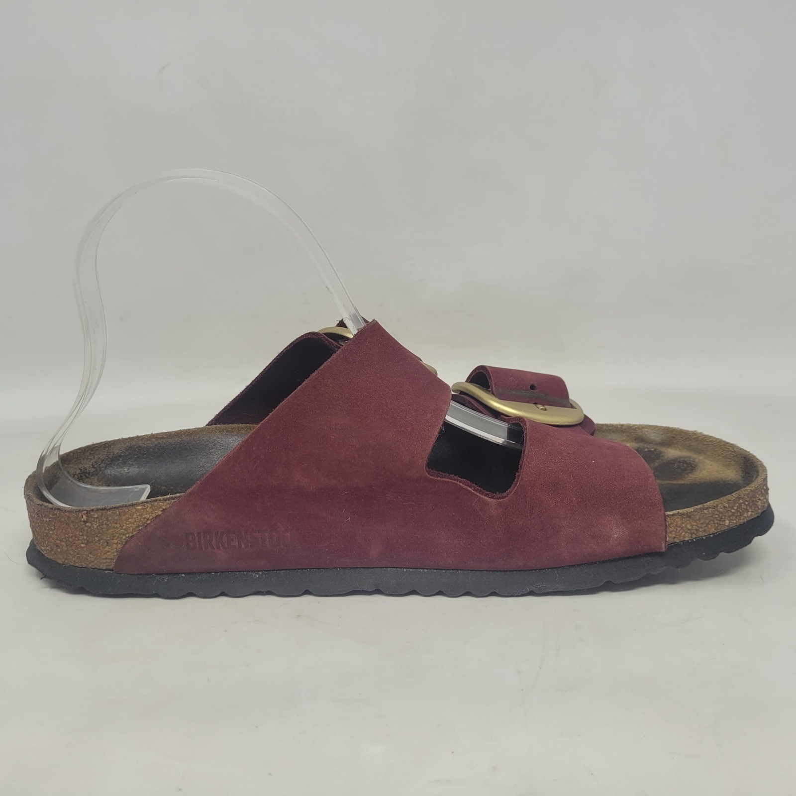 Birkenstock Arizona Sandals EU41 US10 Berry Crush Burgundy Suede Big Buckle