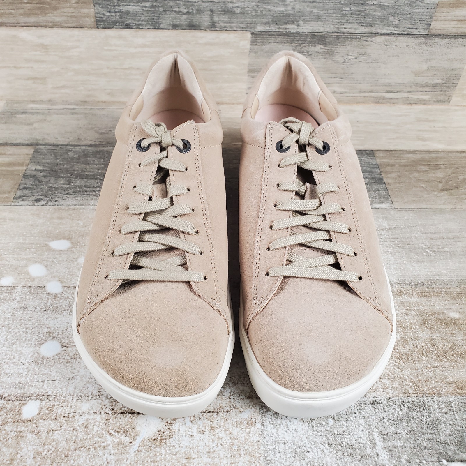 Birkenstock Bend Low Womens Shoes Sz 10 Athletic Sandcastle Beige Suede Sneakers