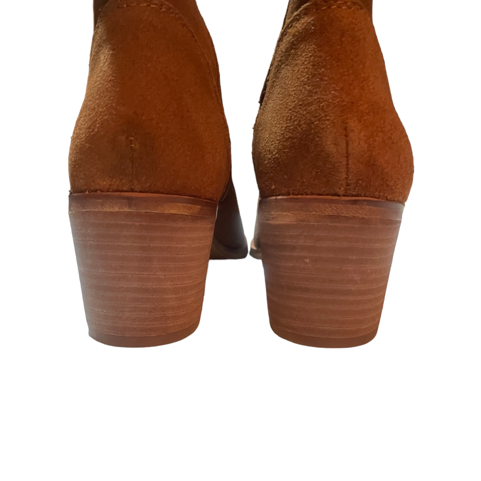 CREVO NEW Brown Suede Boots 10 Simple Unlined Mid Boot Chestnut