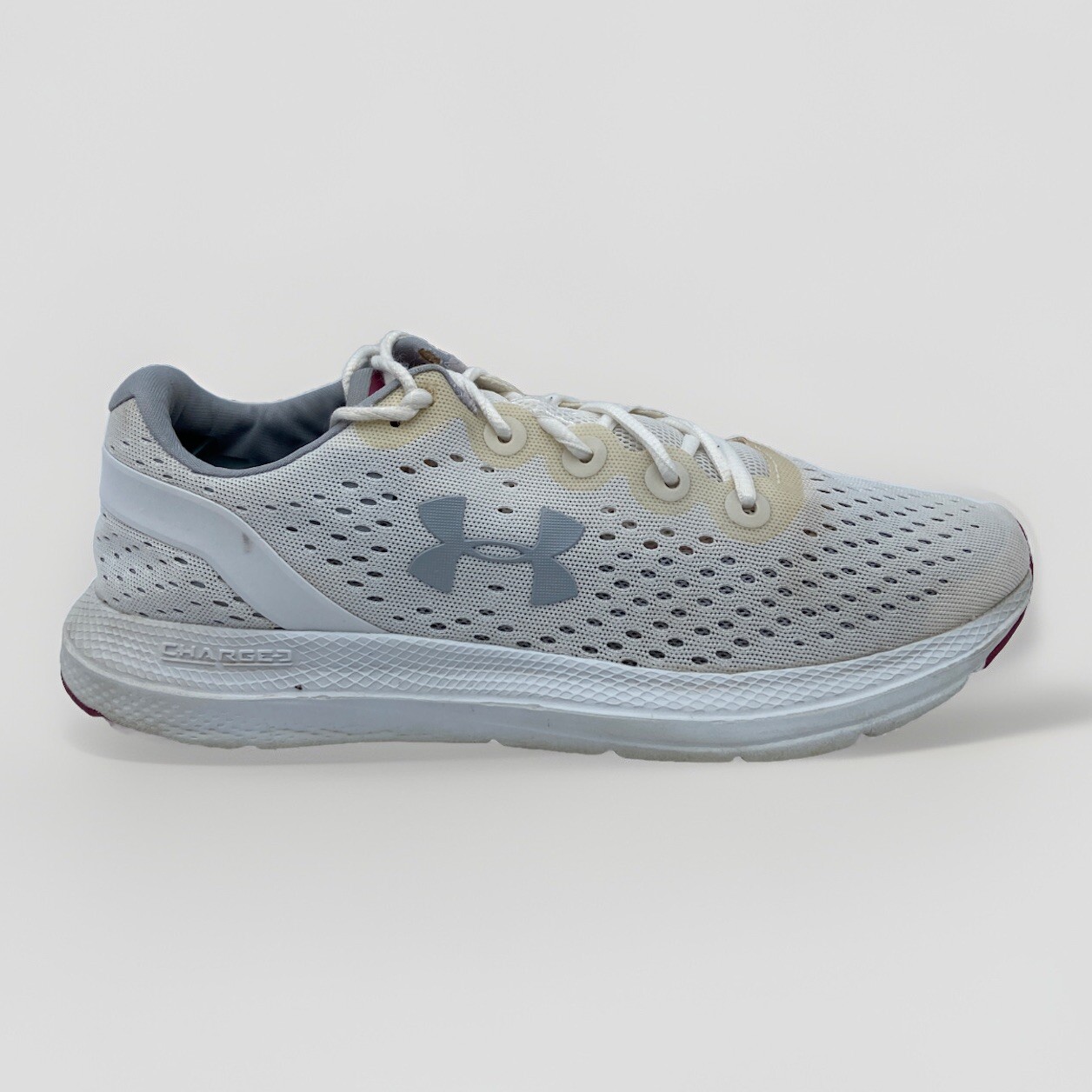Under Armour Womens Charged Impulse White Athletic Shoes 9 Medium (B,M) #Y