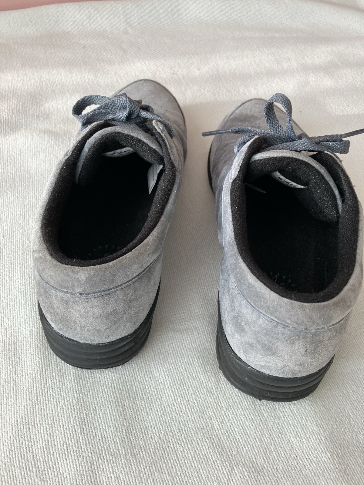 Propet Womens Washable Walker Grey Leather Shoes 7B