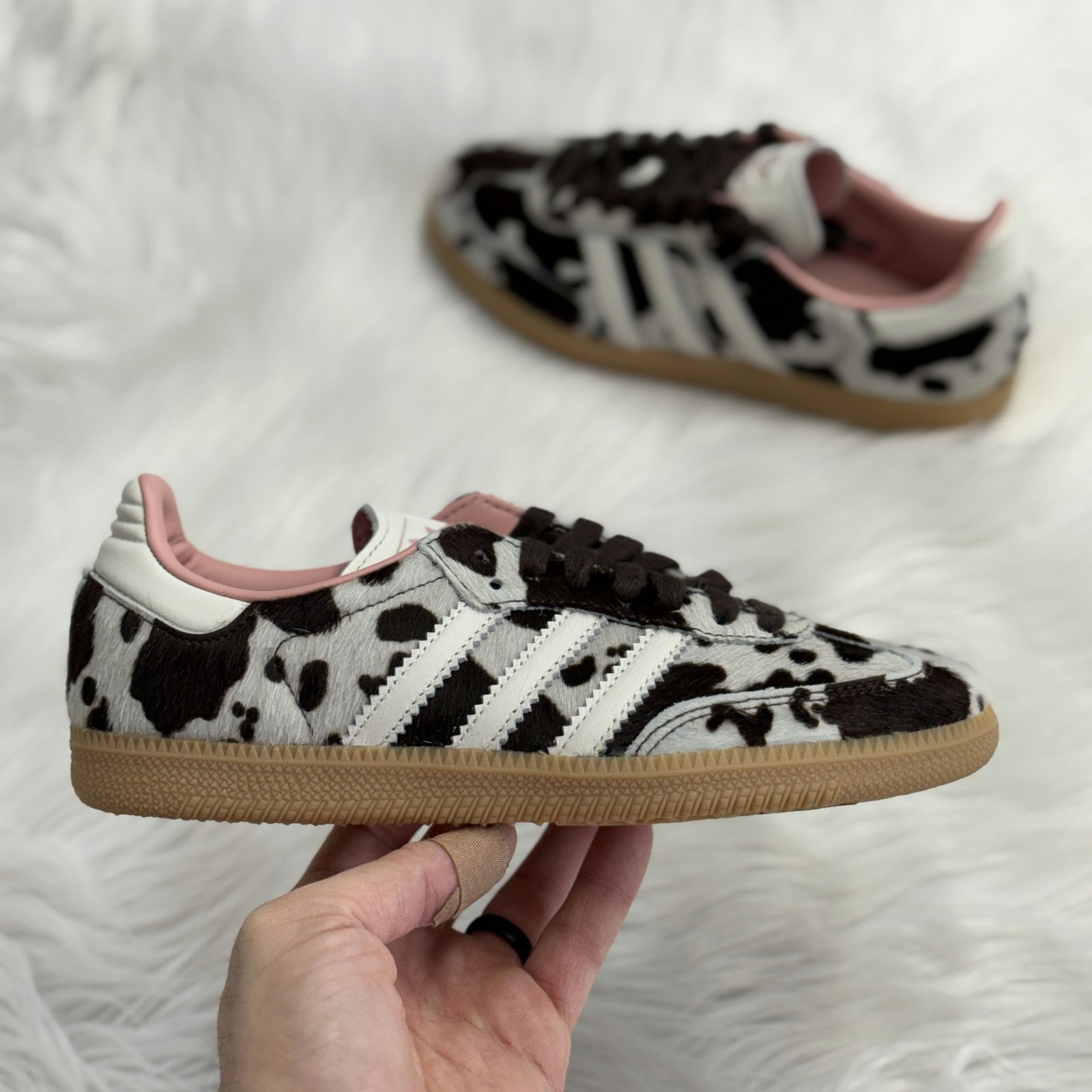 Adidas Samba OG Cow Print Womens JR1256 NEW Multi Sz