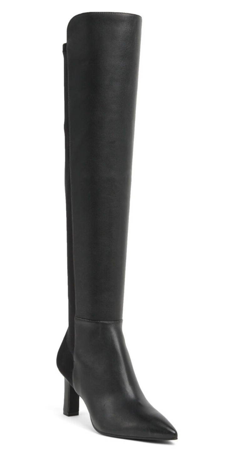 Stuart Weitzman Bobbie 75 Womens Stretch Leather Over-the-Knee Boot Black US 7.5