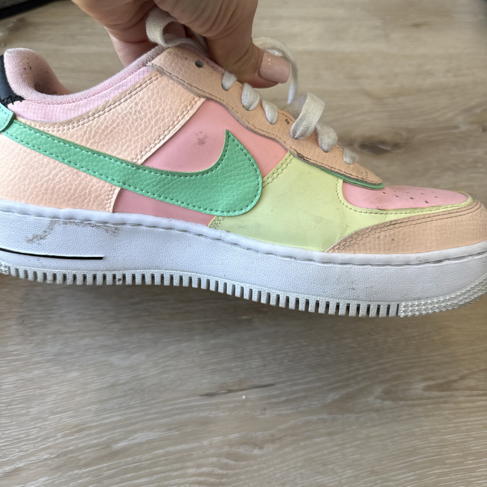 Nike Women’s Air Force 1 Shadow ‘Arctic Punch Barely Volt’ CU8591-601 Size 10