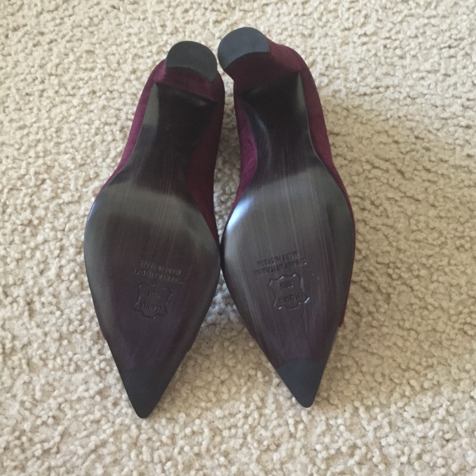 NIB Stuart Weitzman Tipnaughty pump 7 7.5 8 Bordeaux suede metallic CAP-TOE